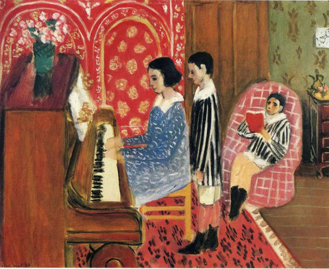 The Piano Lesson - Henri Matisse - Canvas Prints by Henri Matisse