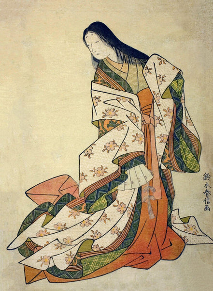The Poetess Ono no Komachi - Suzuki Harunobu - Japanese Ukiyo Woodblock Painting - Posters