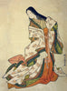 The Poetess Ono no Komachi - Suzuki Harunobu - Japanese Ukiyo Woodblock Painting - Framed Prints
