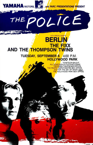 The Police - Live At Berlin - Vintage Music Concert Poster by Jacob George