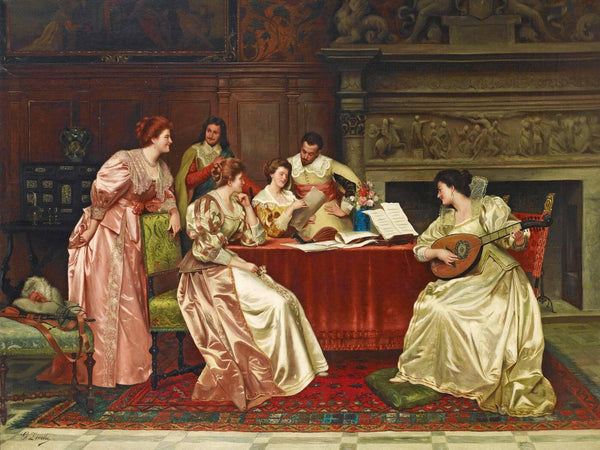 The Rehearsal - Guglielmo Zocchi - European Art Painting - Canvas Prints