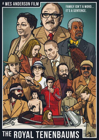 The Royal Tenenbaums - Wes Anderson - Hollywood Movie Graphic Poster - Art Prints by Stan