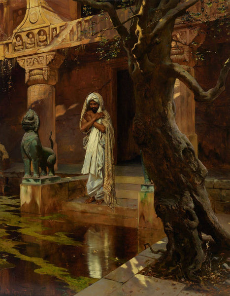 The Sacred Pond (L'étang Sacré) - Rudolf Ernst - Orientalist Art Painting - Art Prints