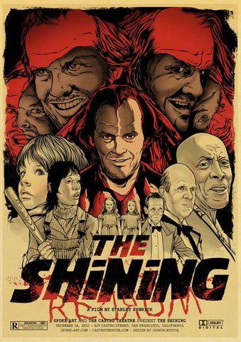 The Shining - Jack Nicholson - Stanley Kubrick Classic Horror Movie - Fan Art - Hollywood English Movie Poster - Canvas Prints