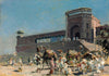 The Steps Of The Jama Masjid In Delhi - Erich Kips - Vintage Orientalist Paintings of India - Canvas Prints