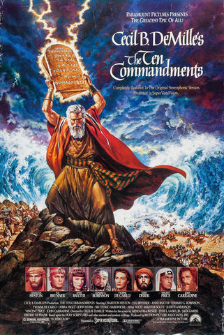 The Ten Commandments - Charlton Hestin Yul Bryner - Hollywood Classic Movie Poster by Hollywood Movie