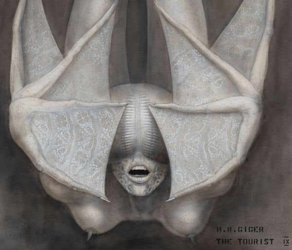 The Tourist IX (Hanging Alien Looking Dying Spider) Detail - H R Giger - Sci Fi Futuristic Art Painting - Life Size Posters
