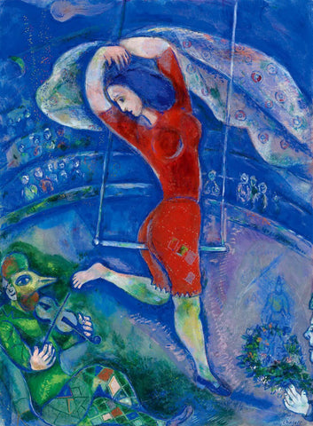 The Trapeze Acrobat (Lacrobate Ou Le Trapèze) - Marc Chagall - Modernism Painting by Marc Chagall