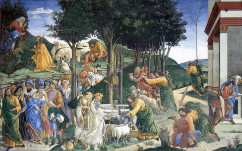 The Trials Of Moses (Le Prove Di Mosè) – Sandro Botticelli – Christian Art Painting - Large Art Prints