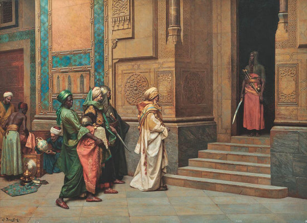 The Tribute - Ludwig Deutsch - Orientalism Art Painting - Canvas Prints