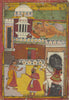 The Unexpected Return Of The Husband', Rajput, Sirohi - 17Th Century -Vintage Indian Miniature Art Painting - Canvas Prints