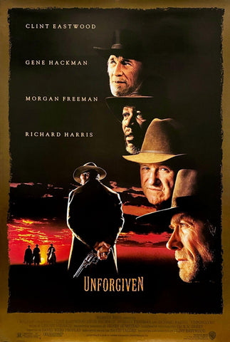 The Unforgiven - Clint Eastwood -  Hollywood Classic Western Movie Poster - Art Prints