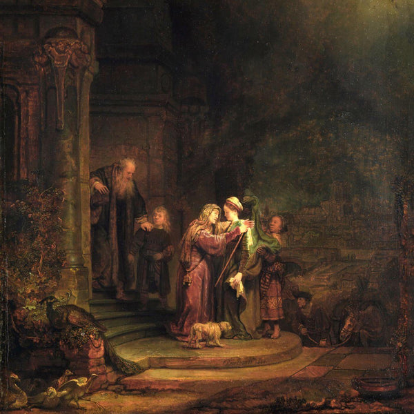 The Visitation 1640 - Rembrandt van Rijn - Art Prints