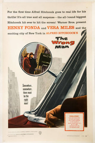 The Wrong Man - Henry Fonda - Alfred Hitchcock - Classic Hollywood Suspense Movie Vintage Poster by Hitchcock