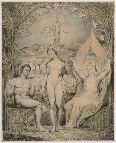 The Archangel Raphael with Adam and Eve - Framed Prints by William Blake
