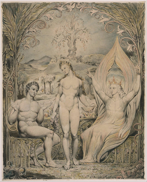 The Archangel Raphael with Adam and Eve by William Blake | Tallenge Store | Buy Posters, Framed Prints & Canvas Prints