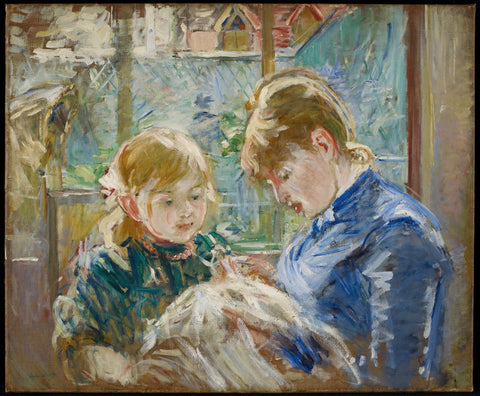The Artists Daughter, Julie, with her Nanny by Berthe Morisot