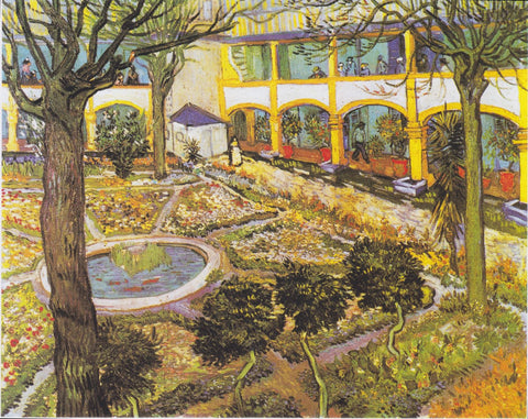 The Asylum Garden At Arles - Large Art Prints by Vincent Van Gogh