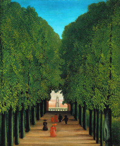 The Avenue in the Park at Saint Cloud - Canvas Prints by Henri Rousseau