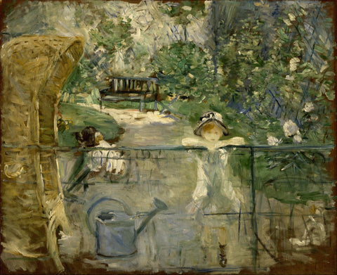 The Basket Chair - Canvas Prints by Berthe Morisot