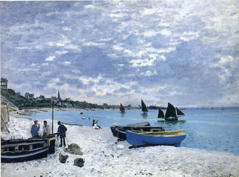 The Beach At Sainte-Adresse - Art Prints by Claude Monet