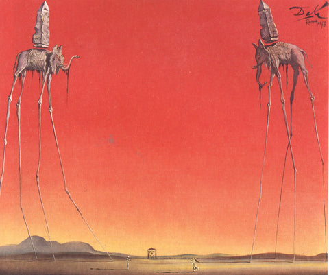The Elephants - Posters by Salvador Dali