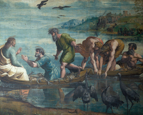 The Miraculous Draft of Fishes - Large Art Prints by Raphael