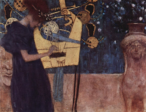 The Music - Canvas Prints by Gustav Klimt