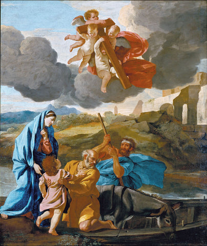 The Return of the Holy Family from Egypt - Canvas Prints by Nicolas Poussin