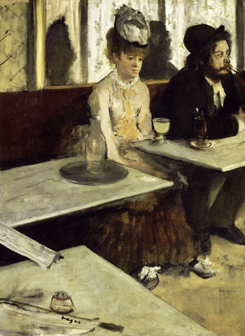 The Absinthe Drinker - Canvas Prints by Edgar Degas