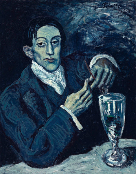 Pablo Picasso - Buveur d'Absinthe - The Absinthe Drinker - Canvas Prints