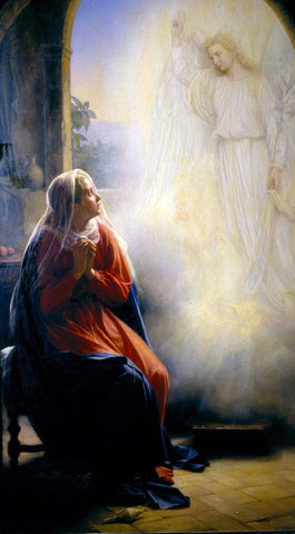 The Annunciation - Carl Bloch - Christian Art Painting by Carl Bloch