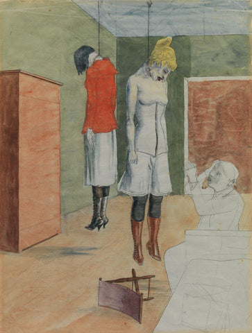 The Artist with Two Hanged Women – Rudolf Schlicter - Life Size Posters by Rudolf Schlichter