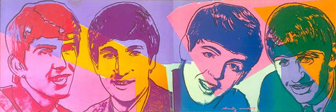 The Beatles - Andy Warhol - Pop Art Lithograph Print Poster - Canvas Prints by Tallenge Store