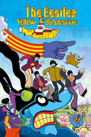 The Beatles - Yellow Submarine - Graphic Poster - Canvas Prints by Ralph