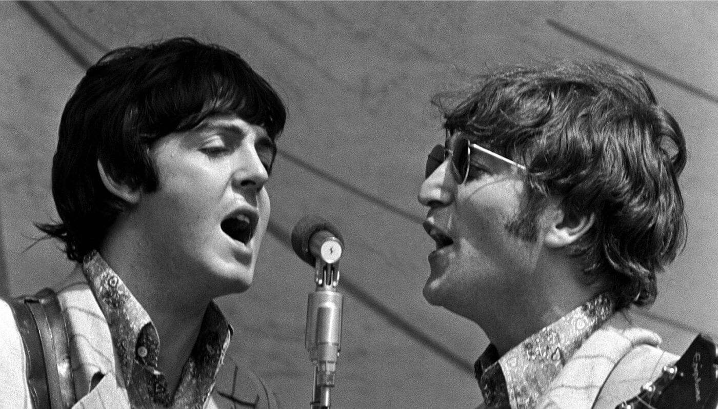 The Beatles In Concert - Paul Mc Cartney and John Lennon - Poster - Large  Art Prints