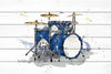 The Blue Drum Set - Canvas Prints