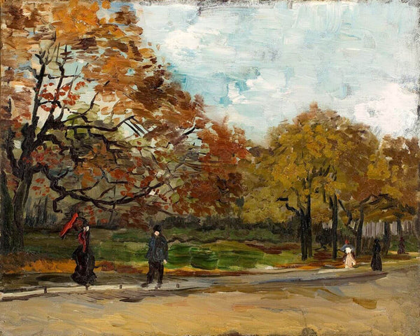 The Bois de Boulogne With People Walking - Vincent van Gogh - Canvas Prints