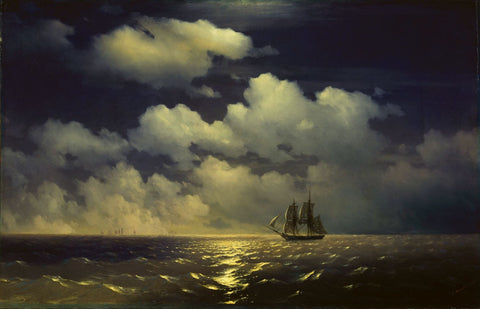 The Brig Mercury Encounter After Defeating Two Turkish Ships - Life Size Posters by Ivan Aivazovsky