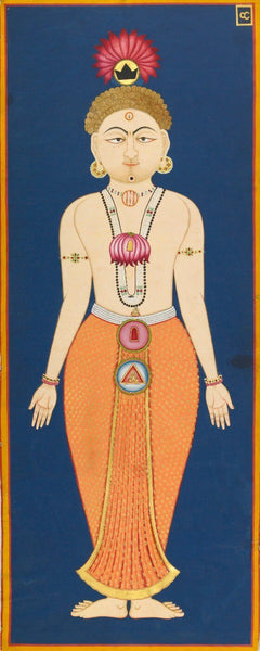 The Chakras of the Subtle Body Folio 4 from the Siddha Siddhanta Paddhati By Bulaki - Vintage Indian Yoga Painting - Art Prints
