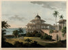 The Chalis Satun, or Hall of Forty Pillars, at Allahabad - Coloured Aquatint - Thomas Daniell - Vintage Orientalist Paintings of India - Life Size Posters
