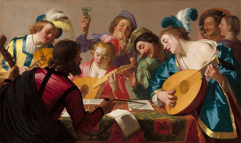 The Concert - Life Size Posters by Gerrit van Honthorst