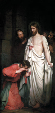 The Doubting of Thomas – Carl Heinrich Bloch 1881 - Jesus Christ - Christian Art Painiting - Framed Prints