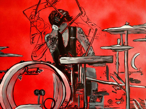 The Drummer - Contemporary Painting - Framed Prints