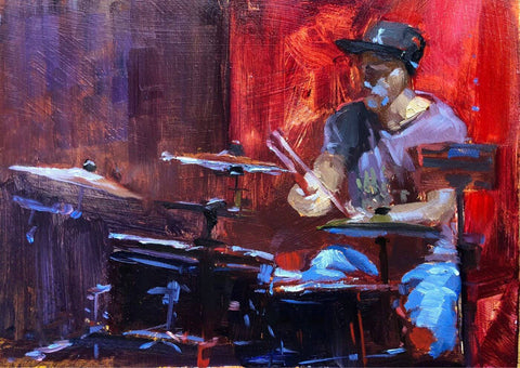 The Drummer - Painting - Posters by Alicia