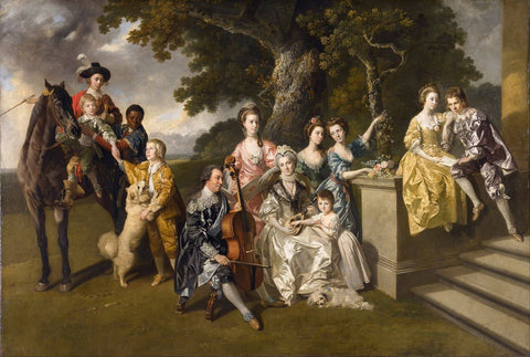 The Family of Sir William Young - Johan Zoffany - c 1767 - Vintage Painting - Life Size Posters by Johan Zoffany