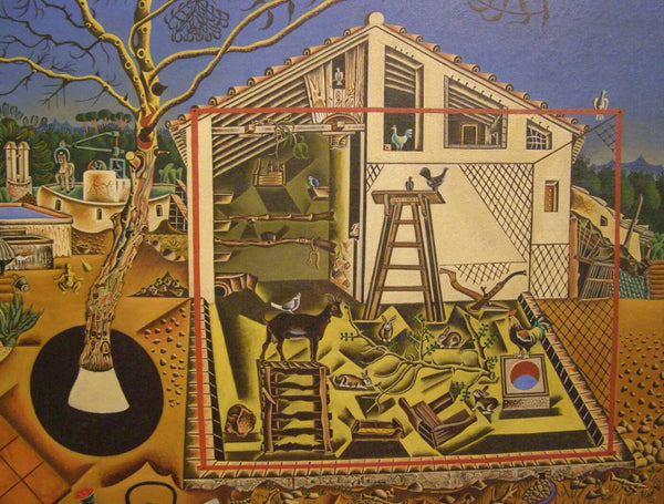 Joan Miro - The Farm House - Large Art Prints
