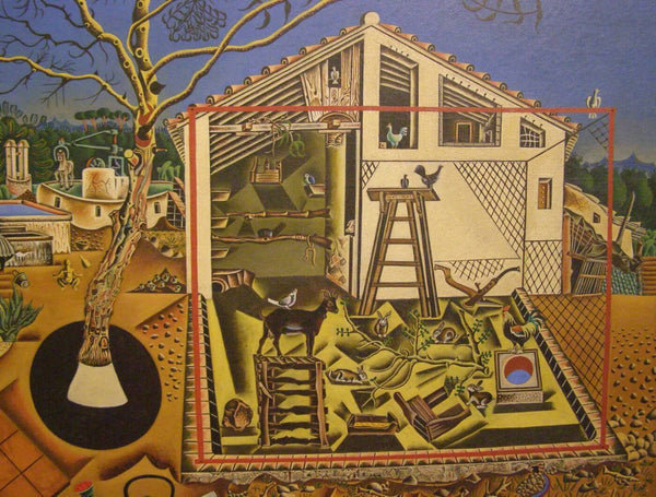 Joan Miro - The Farm House - Canvas Prints