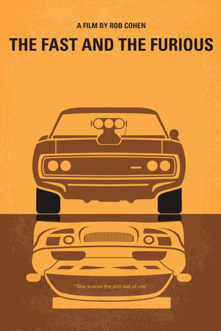 The Fast And The Furious - Minimalist Movie Poster Art - Posters