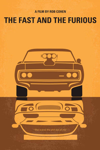 The Fast And The Furious - Minimalist Movie Poster Art - Canvas Prints